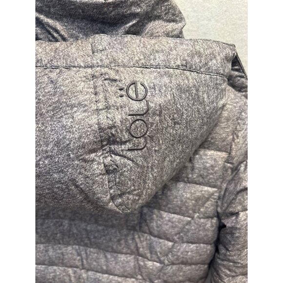 Lole Womens Puffer Jacket With Hood Size Small Gray Quilted Padded Coat - Picture 4 of 12